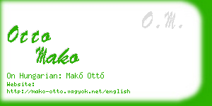 otto mako business card